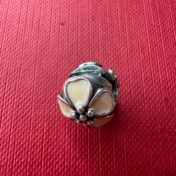 Retired Pandora Sterling Bead Charm 925 Pink Cherry Blossom Clip 791041EN40 - Picture 3 of 3